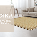 Ultra Soft Area Rug, Non Slip, Stain Resistant, Washable Area Rugs for Living Room, Bedroom, Sleek Minimalist Herringbone Style(Beige)