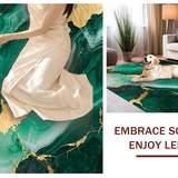 Chic Green Gold Artful Fusion(Green)