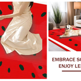 Ultra Soft Area Rug, Non Slip, Stain Resistant, Washable Area Rugs for Living Room, Bedroom, Playful Fruit Pattern Delight(Red)