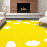 Ultra Soft Area Rug, Non Slip, Stain Resistant, Washable Area Rugs for Living Room, Bedroom, Joyful Abstract Playful Composition(Yellow)