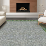 Ultra Soft Area Rug, Non Slip, Stain Resistant, Washable Area Rugs for Living Room, Bedroom, Rustic Nature-Inspired Pattern(Gray)