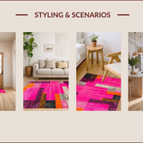 Ultra Soft Area Rug, Non Slip, Stain Resistant, Washable Area Rugs for Living Room, Bedroom, Vibrant Pink Animal Print Elegance(Pink)