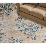 Ultra Soft Area Rug, Non Slip, Stain Resistant, Washable Area Rugs for Living Room, Bedroom, Chic Soft Neutral Medallion Design(Beige)