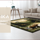 Ultra Soft Area Rug, Non Slip, Stain Resistant, Washable Area Rugs for Living Room, Bedroom, Charming Cozy Lodge Aesthetic(Brown)