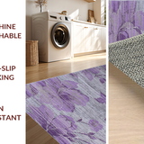 Ultra Soft Area Rug, Non Slip, Stain Resistant, Washable Area Rugs for Living Room, Bedroom, Artistic Lattice Pattern Exploration(Purple)