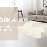 Ultra Soft Area Rug, Non Slip, Stain Resistant, Washable Area Rugs for Living Room, Bedroom, Rustic Textured Cream Elegance(Beige)