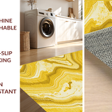 Ultra Soft Area Rug, Non Slip, Stain Resistant, Washable Area Rugs for Living Room, Bedroom, Warm Earth Tone Textured Pattern(Yellow)