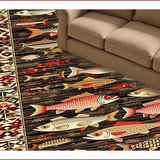 Ultra Soft Area Rug, Non Slip, Stain Resistant, Washable Area Rugs for Living Room, Bedroom, Whimsical Coastal Nautical Theme(Brown)