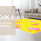 Bright Playful Round Flora Accent(Yellow)