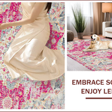 Chic Distressed Abstract Motif(Pink)
