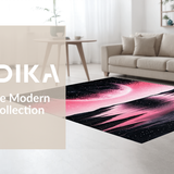 Ultra Soft Area Rug, Non Slip, Stain Resistant, Washable Area Rugs for Living Room, Bedroom, Luxurious Cosmic Medallion Layout(Pink)