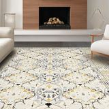 Sophisticated White Trimmed Vintage(Beige)