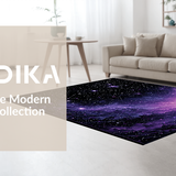 Ultra Soft Area Rug, Non Slip, Stain Resistant, Washable Area Rugs for Living Room, Bedroom, Playful Astronaut Adventure Theme(Purple)
