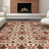 Artful Colorful Tiled Design(Red)