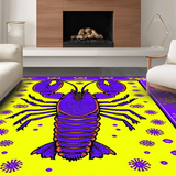 Ultra Soft Area Rug, Non Slip, Stain Resistant, Washable Area Rugs for Living Room, Bedroom, Transitional Bright Carnival Palette(Purple)