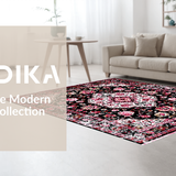 Elegant Distressed Patterned Motif(Black)