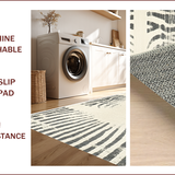 Ultra Soft Area Rug, Non Slip, Stain Resistant, Washable Area Rugs for Living Room, Bedroom, Distressed Neutral Zebra Print Hallway Runner(Beige)