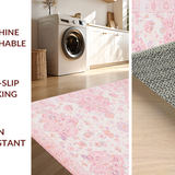 Ultra Soft Area Rug, Non Slip, Stain Resistant, Washable Area Rugs for Living Room, Bedroom, Whimsical Fuzzy Round Aesthetic Charm(Pink)