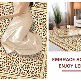 Ultra Soft Area Rug, Non Slip, Stain Resistant, Washable Area Rugs for Living Room, Bedroom, Sophisticated Neutral Animal Design(Beige)