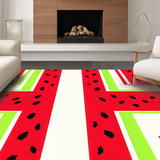 Ultra Soft Area Rug, Non Slip, Stain Resistant, Washable Area Rugs for Living Room, Bedroom, Vibrant Fruit-Inspired Decorative Touch(Red)