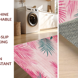 Ultra Soft Area Rug, Non Slip, Stain Resistant, Washable Area Rugs for Living Room, Bedroom, Elegant Distressed Floral Pattern(Pink)