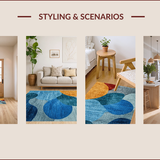Ultra Soft Area Rug, Non Slip, Stain Resistant, Washable Area Rugs for Living Room, Bedroom, Abstract Holes Pattern(Gray)