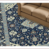 Ultra Soft Area Rug, Non Slip, Stain Resistant, Washable Area Rugs for Living Room, Bedroom, Luxurious Abstract Design Element(Blue)