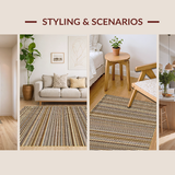 Ultra Soft Area Rug, Non Slip, Stain Resistant, Washable Area Rugs for Living Room, Bedroom, Quirky Country Themed Decor Piece(Beige)