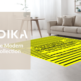 Ultra Soft Area Rug, Non Slip, Stain Resistant, Washable Area Rugs for Living Room, Bedroom, Lighthearted Elegant Script Style(Yellow)
