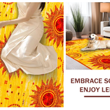 Ultra Soft Area Rug, Non Slip, Stain Resistant, Washable Area Rugs for Living Room, Bedroom, Dynamic Helios Burst Scheme(Yellow)