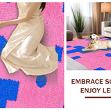 Ultra Soft Area Rug, Non Slip, Stain Resistant, Washable Area Rugs for Living Room, Bedroom, Radiant Soft-Hued Interactive Pattern(Pink)
