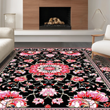 Modern Tiled Floral Aesthetic(Black)