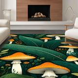 Ultra Soft Area Rug, Non Slip, Stain Resistant, Washable Area Rugs for Living Room, Bedroom, Whimsical Insect Inspired Design(Green)