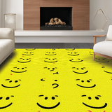 Ultra Soft Area Rug, Non Slip, Stain Resistant, Washable Area Rugs for Living Room, Bedroom, Delightful Colorful Character Design(Yellow)