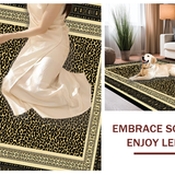 Ultra Soft Area Rug, Non Slip, Stain Resistant, Washable Area Rugs for Living Room, Bedroom, Exotic Animal Motif Decor(Black)
