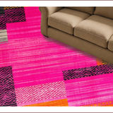 Ultra Soft Area Rug, Non Slip, Stain Resistant, Washable Area Rugs for Living Room, Bedroom, Vibrant Pink Animal Print Elegance(Pink)