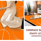 Ultra Soft Area Rug, Non Slip, Stain Resistant, Washable Area Rugs for Living Room, Bedroom, Chic Round Basketball Graphic Display(Orange)