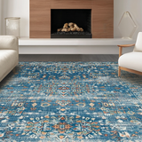 Striking Earthy Floral Composition(Blue)