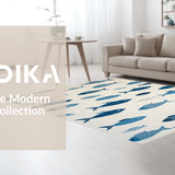 Ultra Soft Area Rug, Non Slip, Stain Resistant, Washable Area Rugs for Living Room, Bedroom, Rustic Underwater Scene Design(Beige)