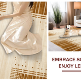 Ultra Soft Area Rug, Non Slip, Stain Resistant, Washable Area Rugs for Living Room, Bedroom, Unique Minimalist Animal Impression(Beige)