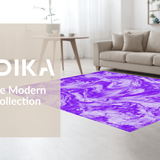 Ultra Soft Area Rug, Non Slip, Stain Resistant, Washable Area Rugs for Living Room, Bedroom, Stylish Contemporary Blended Tones(Purple)