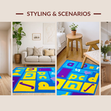 Colorful Numbers and Shapes Arrangement(Blue)