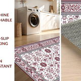 Ultra Soft Area Rug, Non Slip, Stain Resistant, Washable Area Rugs for Living Room, Bedroom, Luxurious Minimalist Color Scheme(White)