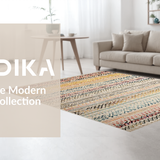 Ultra Soft Area Rug, Non Slip, Stain Resistant, Washable Area Rugs for Living Room, Bedroom, Inviting Rustic Knotted Pattern(Yellow)