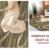 Ultra Soft Area Rug, Non Slip, Stain Resistant, Washable Area Rugs for Living Room, Bedroom, Sophisticated Bold Color Fusion(Brown)