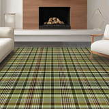Ultra Soft Area Rug, Non Slip, Stain Resistant, Washable Area Rugs for Living Room, Bedroom, Contemporary Soft Checkered Design(Brown)