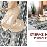 Ultra Soft Area Rug, Non Slip, Stain Resistant, Washable Area Rugs for Living Room, Bedroom, Dynamic Medallion Inspired Gray Design(Gray)