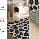 Ultra Soft Area Rug, Non Slip, Stain Resistant, Washable Area Rugs for Living Room, Bedroom, Chic Modern Animal Print Statement Piece(Beige)