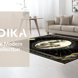 Ultra Soft Area Rug, Non Slip, Stain Resistant, Washable Area Rugs for Living Room, Bedroom, Chic Cozy Botanical Aesthetic(Gold)