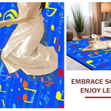 Ultra Soft Area Rug, Non Slip, Stain Resistant, Washable Area Rugs for Living Room, Bedroom, Playful Orchestral Color Fusion(Blue)